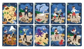 Zeszyt A5/32K kratka Pirates (10szt) - Elanders