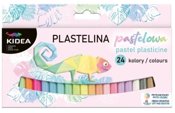 Plastelina 24 kolory pastelowe KIDEA - DERFORM