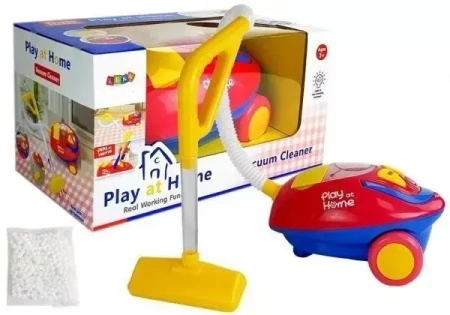 Duży odkurzacz czerwono- żółty - Leantoys