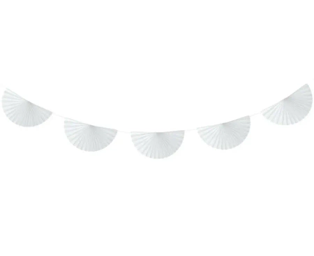 Girlanda papierowa W&C Wachlarze biała 300cm - Godan