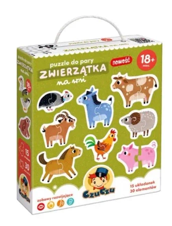 Puzzle do pary Zwierzątka na wsi - CzuCzu