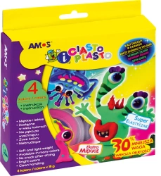 Ciasto Plasto Fluo 4 kolory - Amos