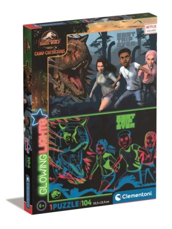 Puzzle104 glowing Jurassic world 27557 - Clementoni