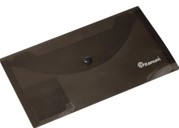 Teczka kopertowa DL transparentna dymna - Titanum