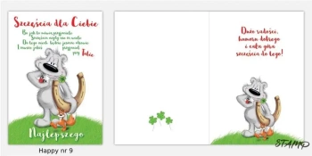 Karnet Happy B6 + koperta wzór nr 09 - Stamp