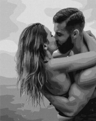 Malowanie po numerach - Pocałunek na wybrzeżu - Ideyka