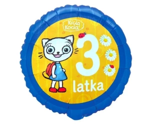 Balon foliowy Kicia Kocia 3 latka 46cm - Godan