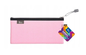 Koperta DL z suwakiem metalowym różowa - Tetis