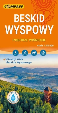 Mapa turystyczna - Beskid Wyspowy 1:50 000 lam - praca zbiorowa