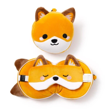 Poduszka podróżna i maska na oczy Finnick Lisek - Puckator