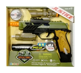 Pistolet wojskowy ze światłem i dźwiękiem - SWEDE