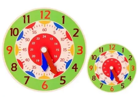Zegar drewniany edukacyjny - Leantoys
