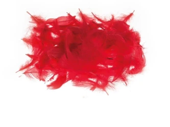 Piórka dekoracyjne czerwone 7g - Brewis