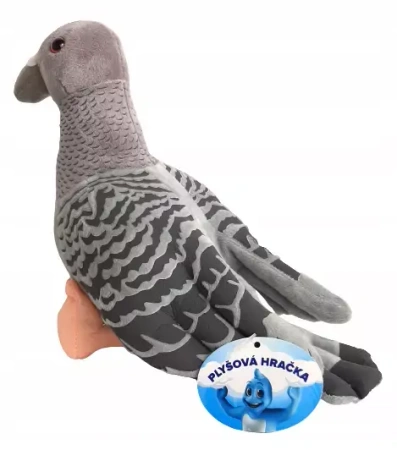 Pluszak gołąb Mikro Trading 93776 szary 22 cm