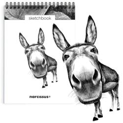 Szkicownik A5/60K na spirali - Osioł - Narcissus