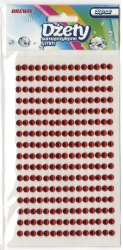 Dżety samoprzylepne czerwone 4mm 240szt - Brewis