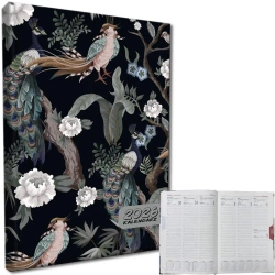 Kalendarz 2026 A5 tygodniowy rozkładówka Pawie - EV-Corp