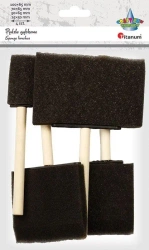 Pędzle gąbkowe płaskie mix 4szt - Titanum