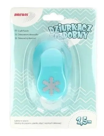 Dziurkacz ozdobny - Śnieżynka 2,5cm MIX - Brewis