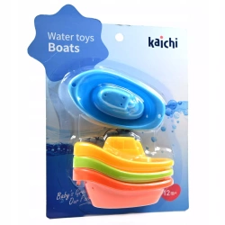 ŁÓDKI DO KĄPIELI KUBECZKI ZABAWKA DO WANNY DO WODY ZESTAW 4SZT