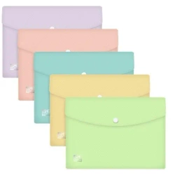 Teczka kopertowa A5 PP Urban pastel mix (5szt) - Oxford