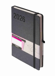 Kalendarz 2026 A5 Rubi grafitowy DNS - Antra