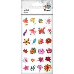 Naklejki foliowe kwiaty 24szt. - Titanum