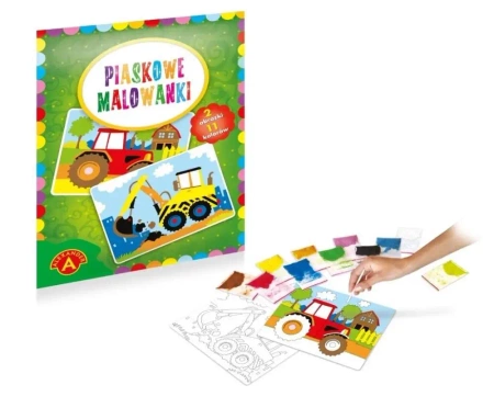 Piaskowe malowanki - Koparka i Traktor ALEX - Alexander