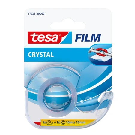 Taśma biurowa Tesafilm Crystal + dyspenser 10mx19mm - TESA