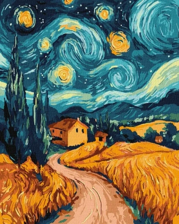 Malowania po numerach - Ukraińska noc 40x50cm - Ideyka