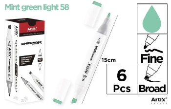 Marker Chromax z 2 końcówk. mint green 58 (6szt) - Artix