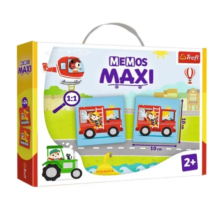 Gra Memos Maxi Pojazdy wer. ukraińska 02267 - Trefl PAP