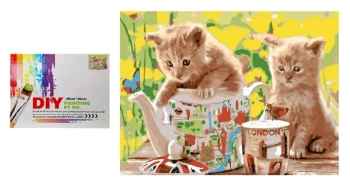 Malowanie po numerach Kotki z imbrykiem - SWEDE