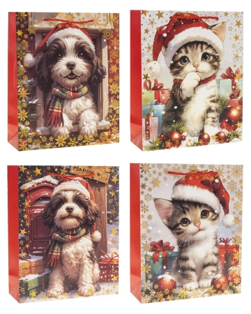 Torebka prezentowa M Boże Narodzenie mix - Rozette