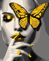 Malowanie po numerach + złota farba - Cisza motyla - Twoje Hobby