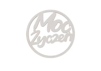 Drewniany napis - Moc życzeń 5szt biały - Cresco