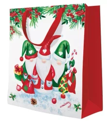 Torebka prezentowa Świąteczne Skrzaty, średnia