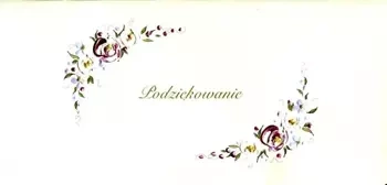 Karnet Podziękowania DL P02 - Napis - MAK