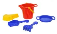 Wiaderko z akcesoriami do piasku, 5 elementów PLASTO - Tactic