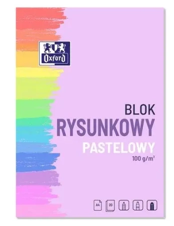 Blok rysunkowy A4/10K pastelowy (20szt) OXFORD