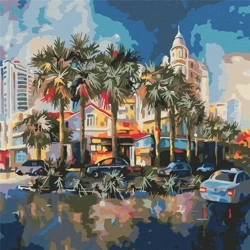 Malowanie po numerach - Miasto wypoczynkowe 50x50 - Ideyka