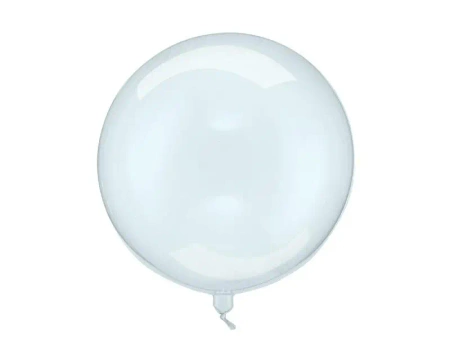 Balon Kula transparentny niebieski 40cm - PartyDeco