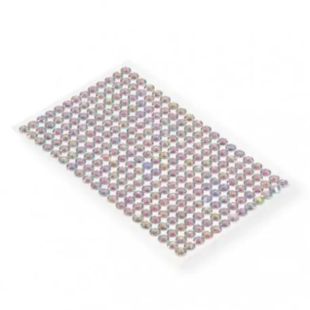 Kryształki samoprzylepne srebrne 6mm - Polsirhurt