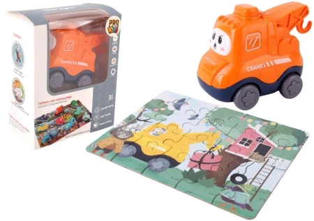 Auto puzzle Przygoda drogowa dźwig - Pro Kids
