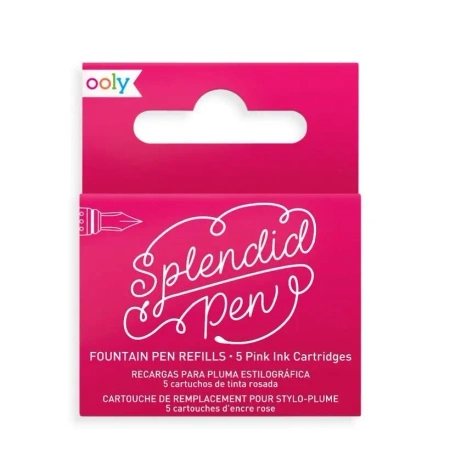 Naboje uzupełniające Splendid różowe 5szt - Kolorowe Baloniki