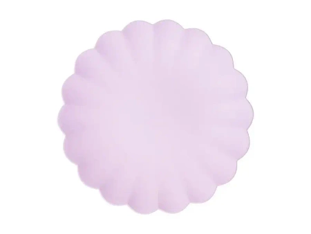 Talerzyki plastikowe fioletowe 22x22cm 4szt - PartyDeco