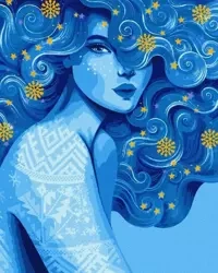 Malowanie po numerach - Zimna pięknośc.. 40x50cm - Ideyka