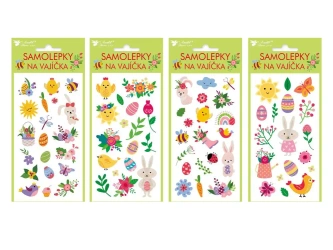 Naklejki  żelowe na jajka 9x19cm 1szt.mix - MFP