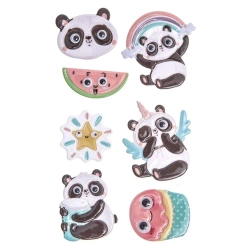 Naklejki puffy pandy 7szt - Dalprint