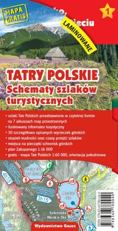 Tatry Polskie. Schematy szlaków turystycznych wyd. laminowane wyd. 3 - opracowanie zbiorowe